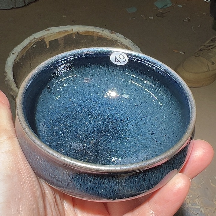 便携款瓷宋御柴烧微瑕主人杯