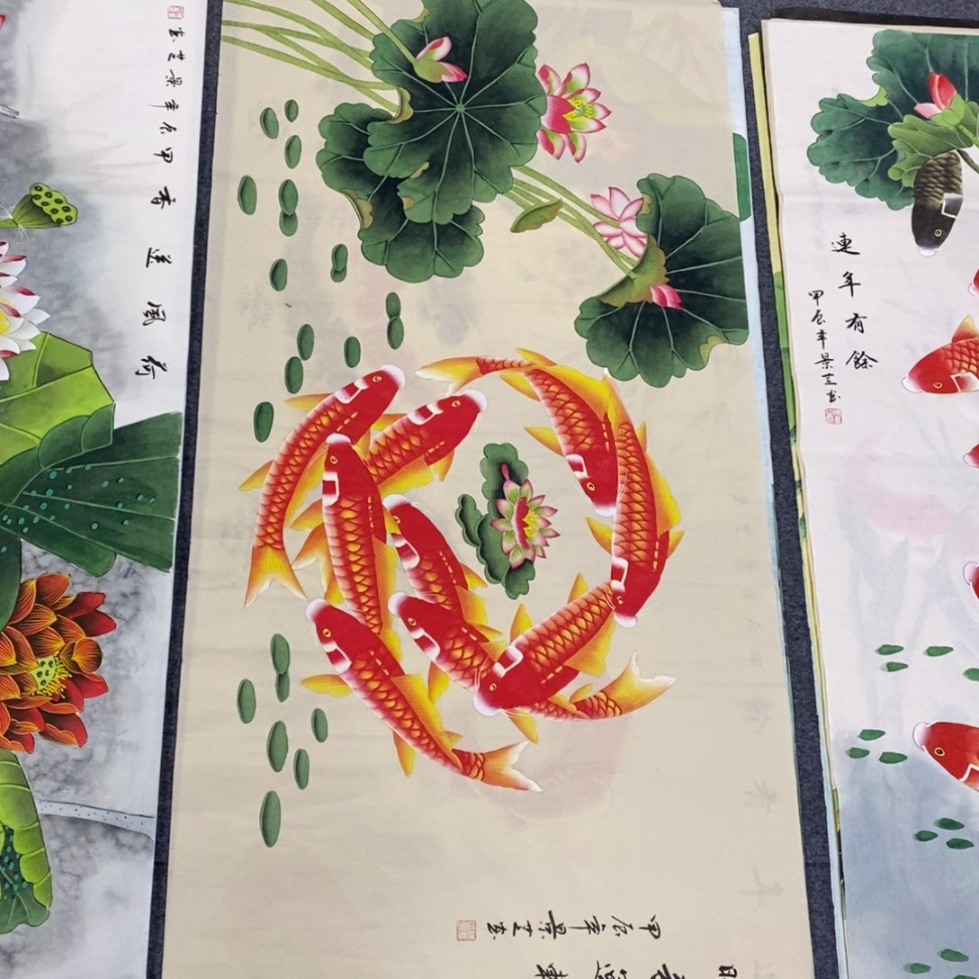 国画尺寸140✖️70四尺手绘工笔