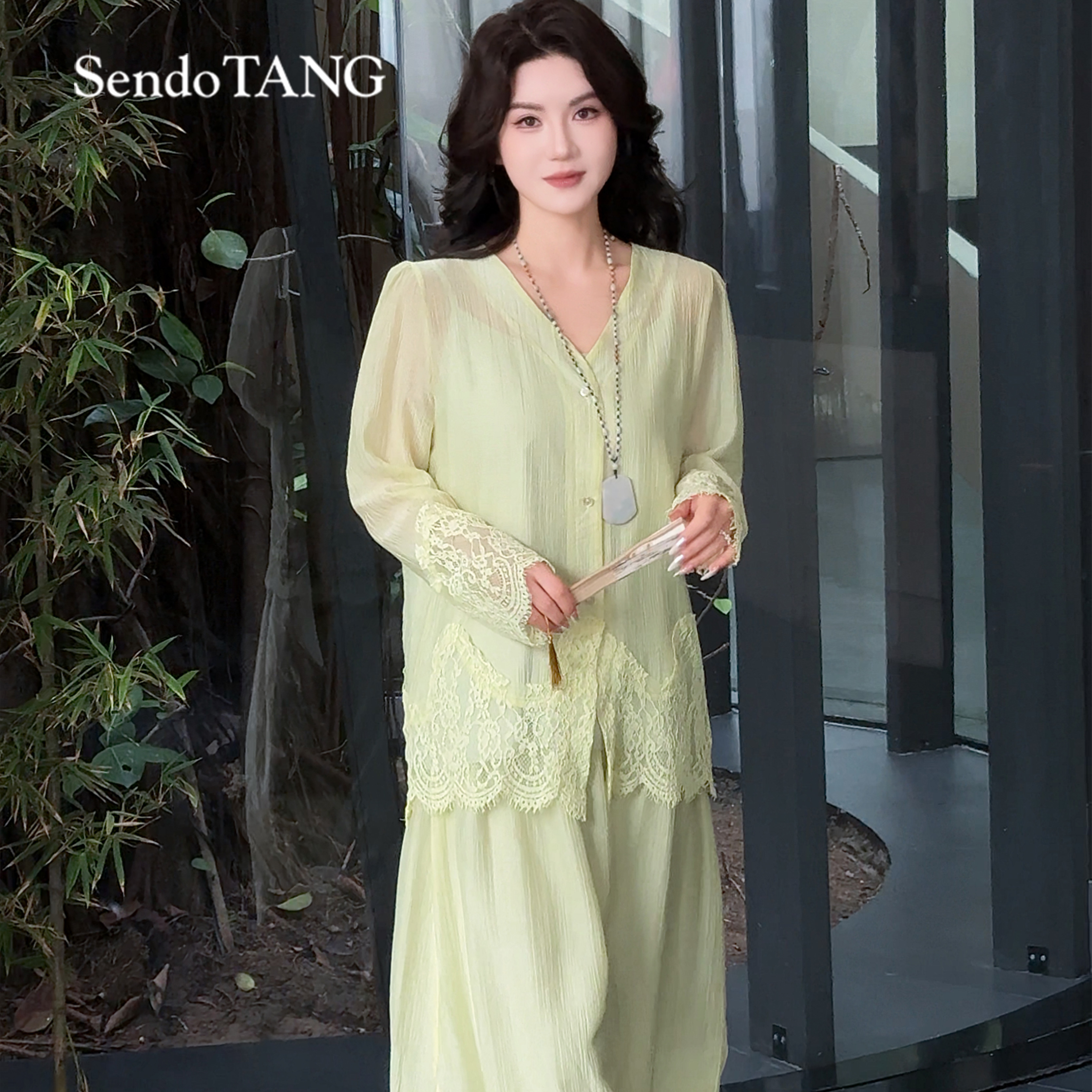 【青玉案】胖多女装新款时尚高级感上衣吊带半裙套装