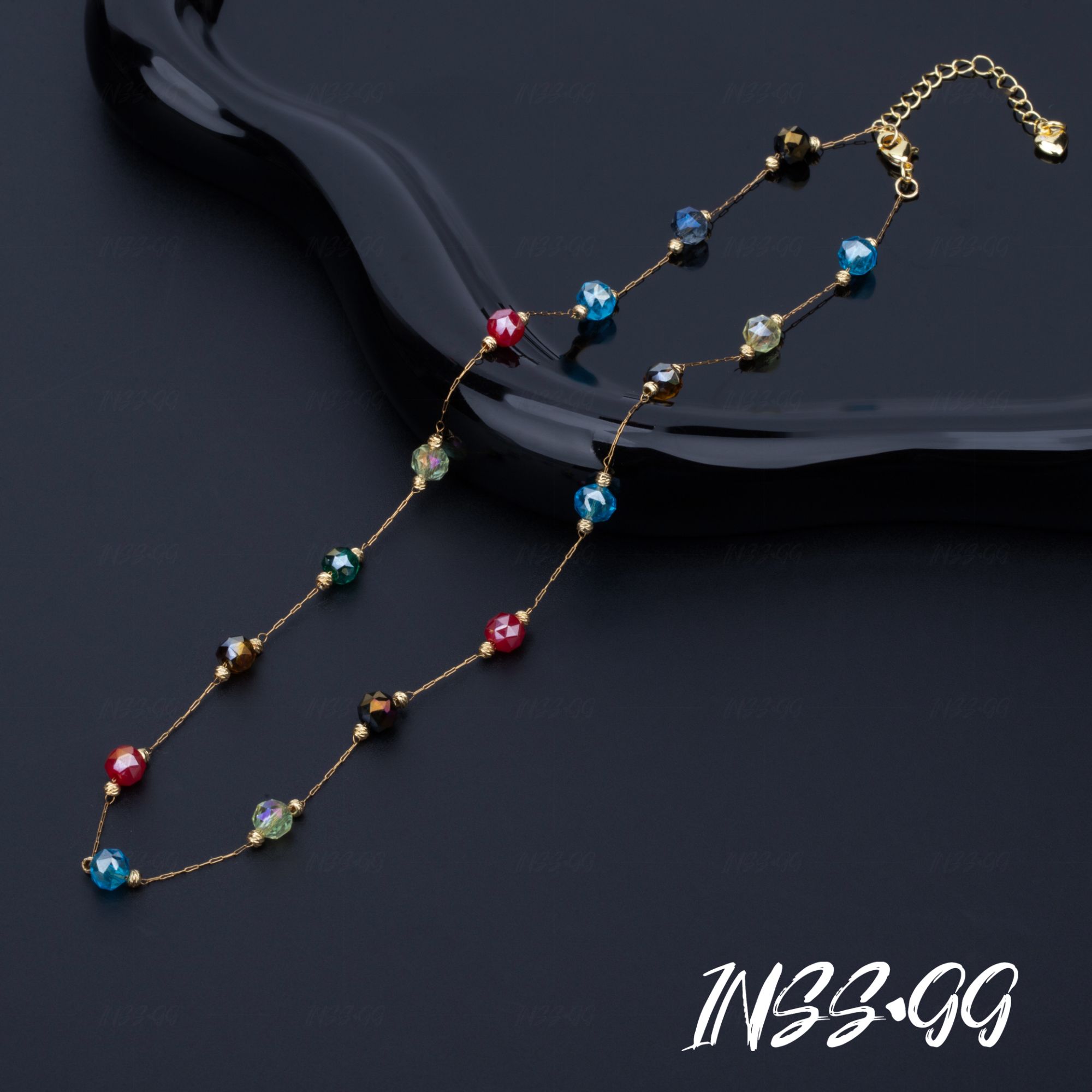 钛钢仿水晶项链 【INSS · GG】水晶项链轻奢复古小众百搭FX01146B9