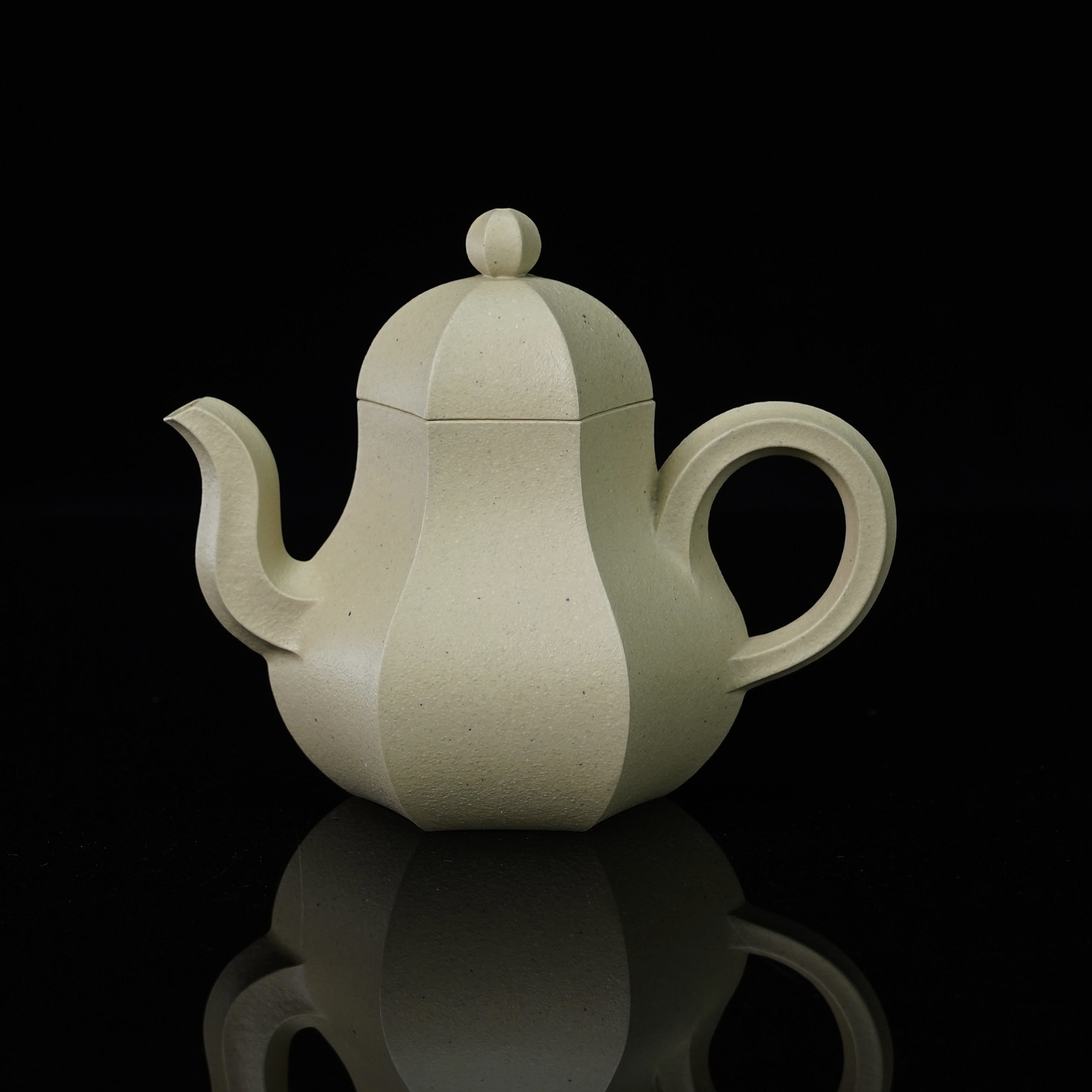 大水潭绿泥六方思婷壶150㏄容量半手工制作民间艺人零添加