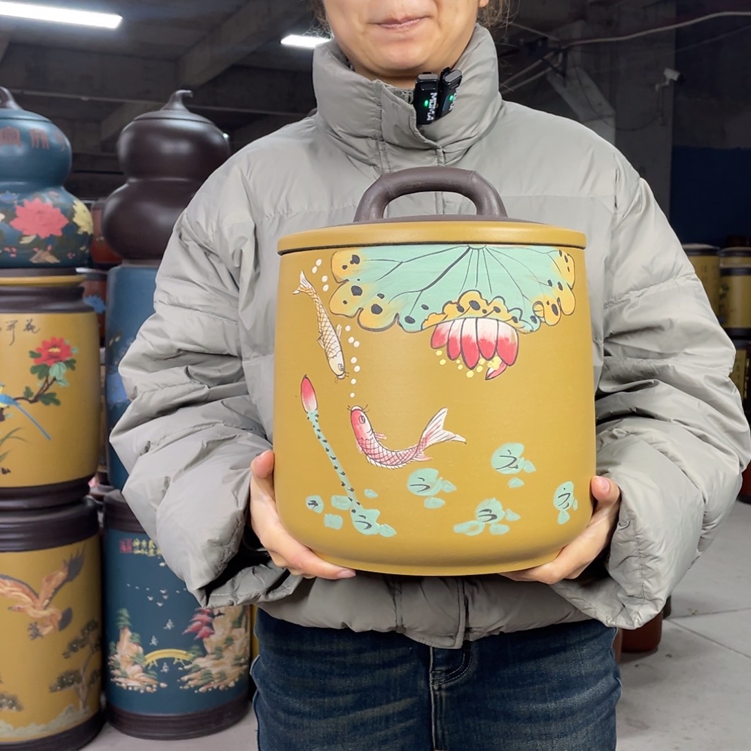 宜兴原矿紫砂茶叶罐