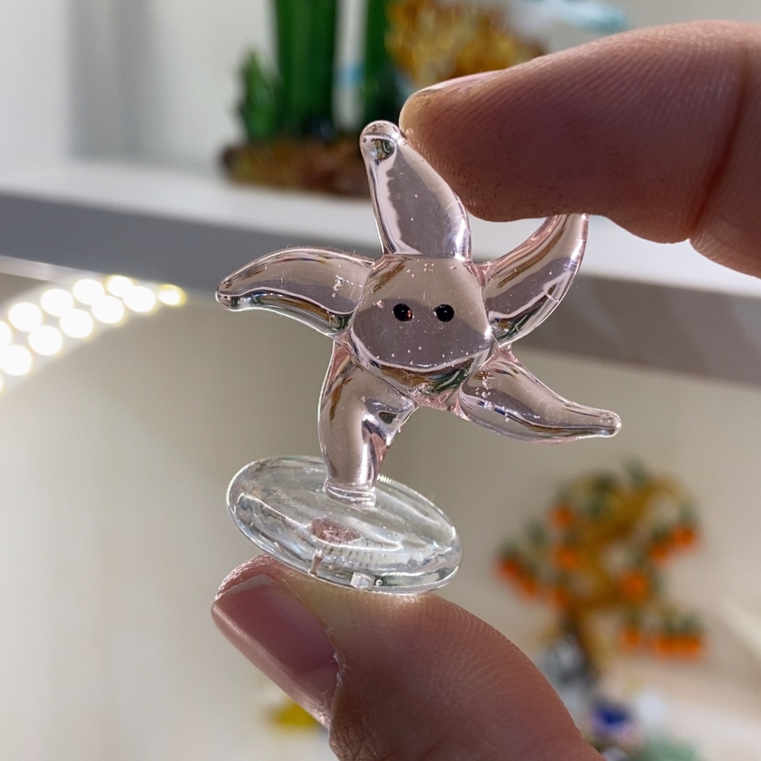 琉璃手工艺品粉色