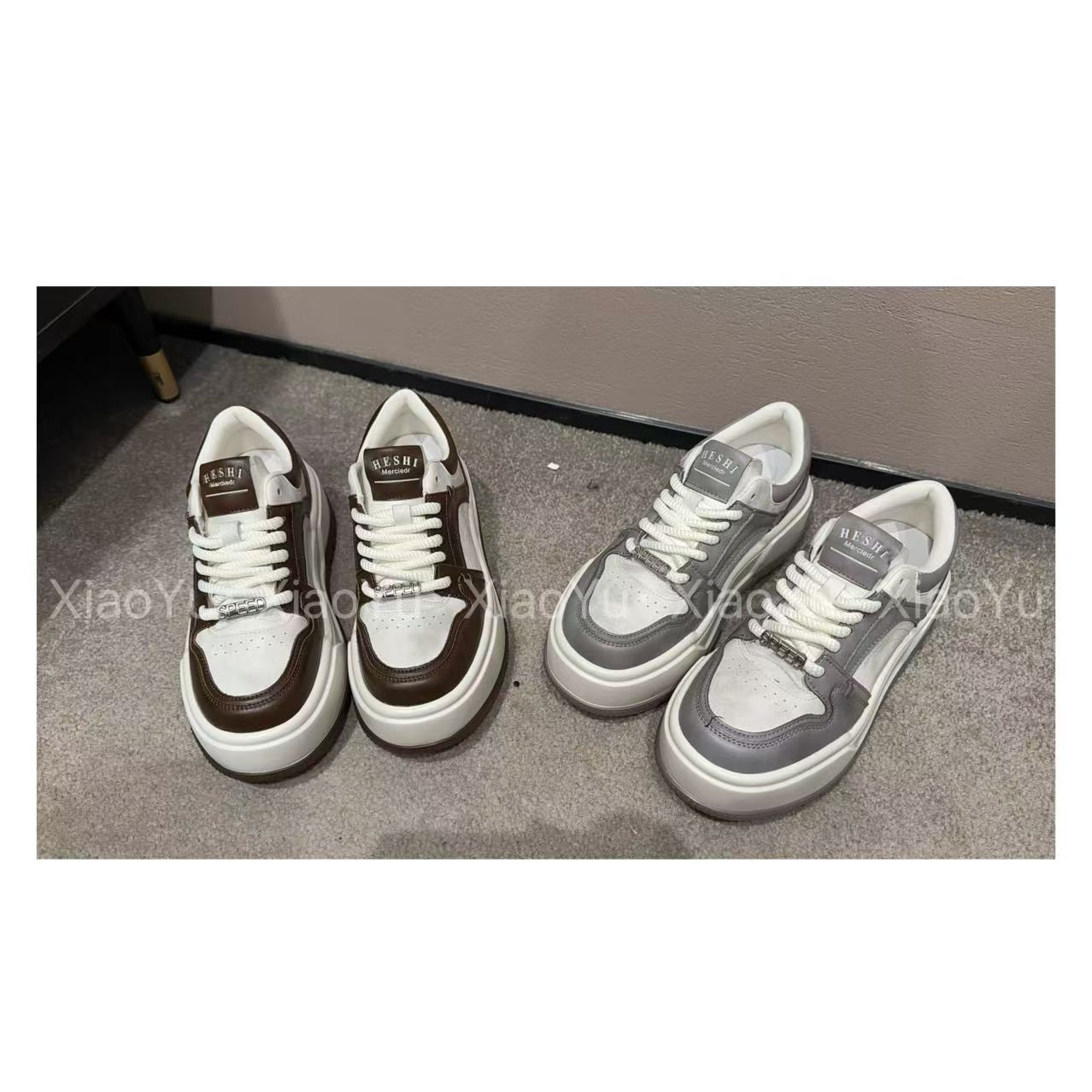 【清仓】【水墨撞色板鞋】四季款全皮 208-183【不】