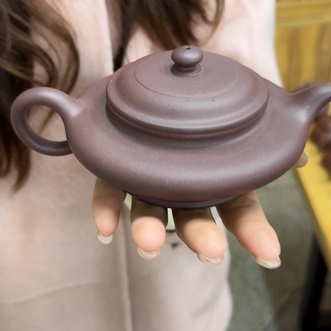 紫砂茶壶紫砂壶虚扁200cc