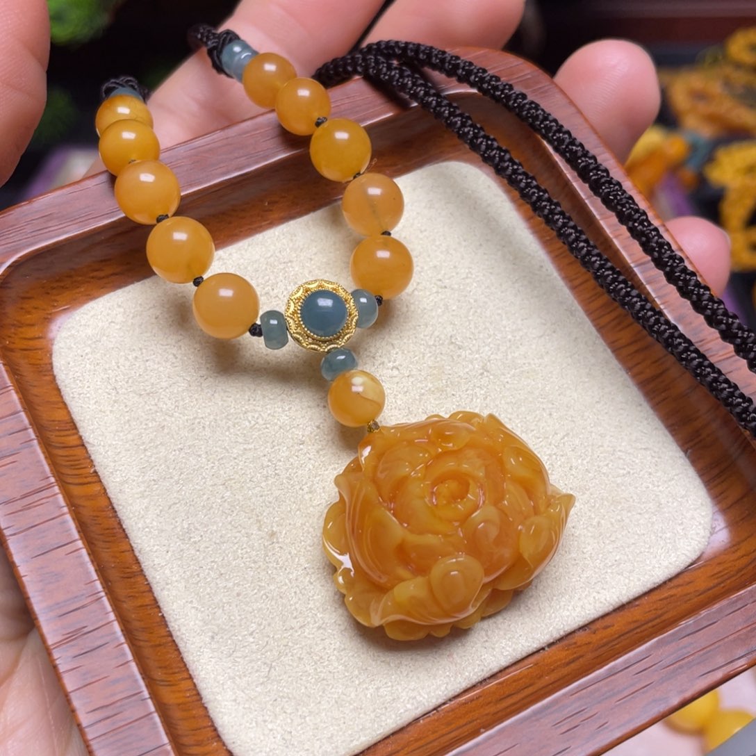蜜蜡颈饰未镶嵌项链