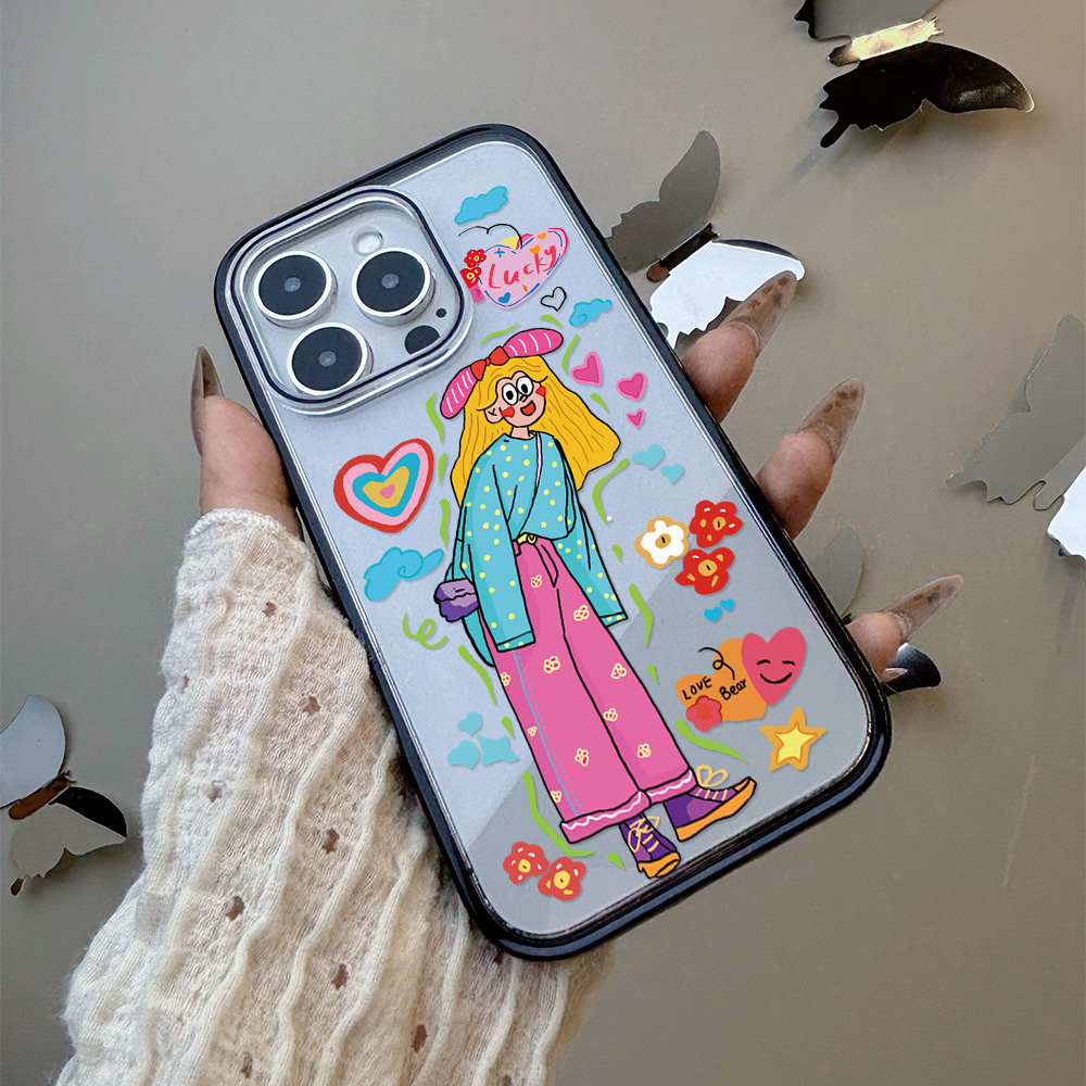 【AI键全包】多巴胺女孩适用苹果16promax手机壳iphone15/17