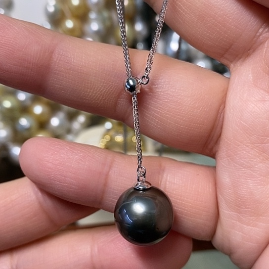 海水珍珠颈饰银S925镶嵌12.7