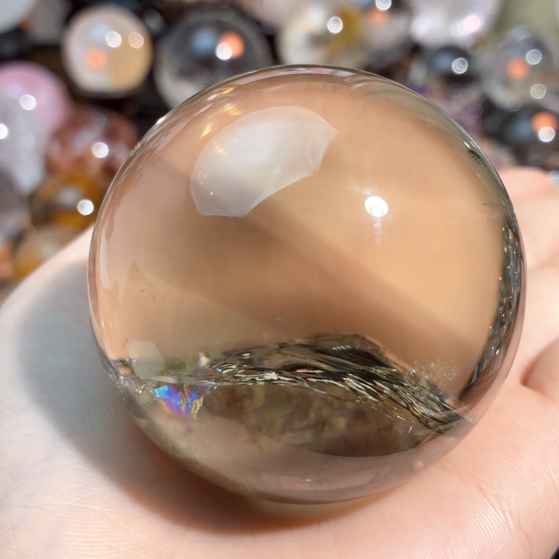 未镶嵌水晶珠宝半成品黄水晶5.95cm