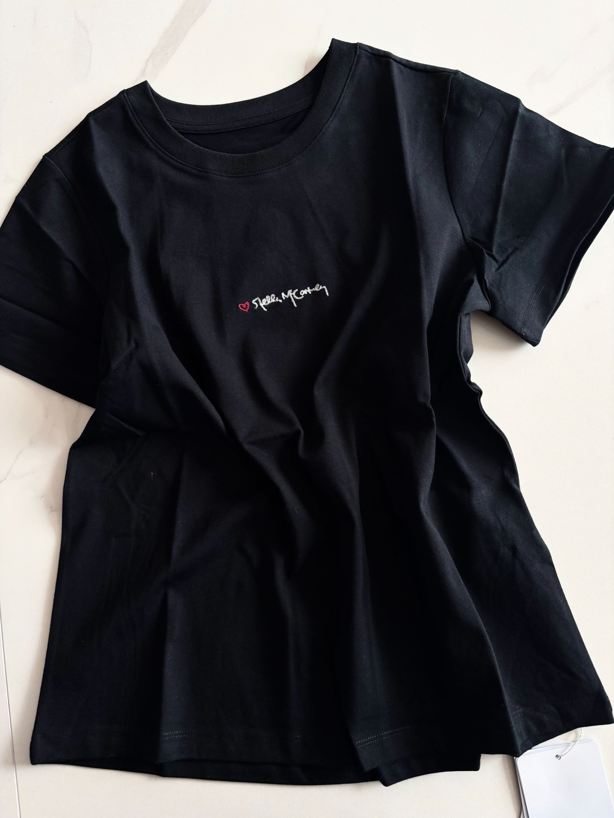 麦克心绣花全棉T桖