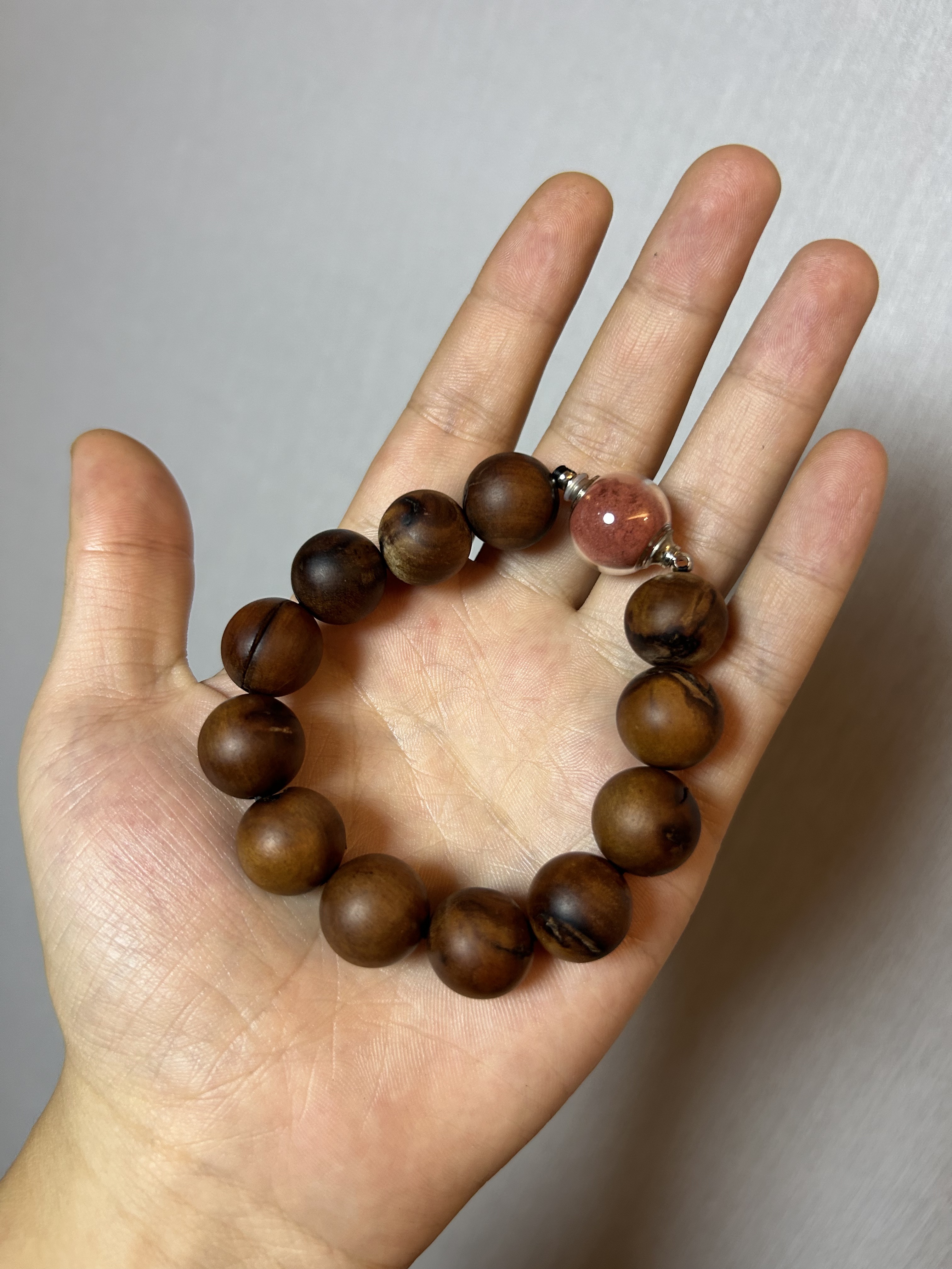 杨大胆同款木制雷枣串，男款，漂亮小饰品