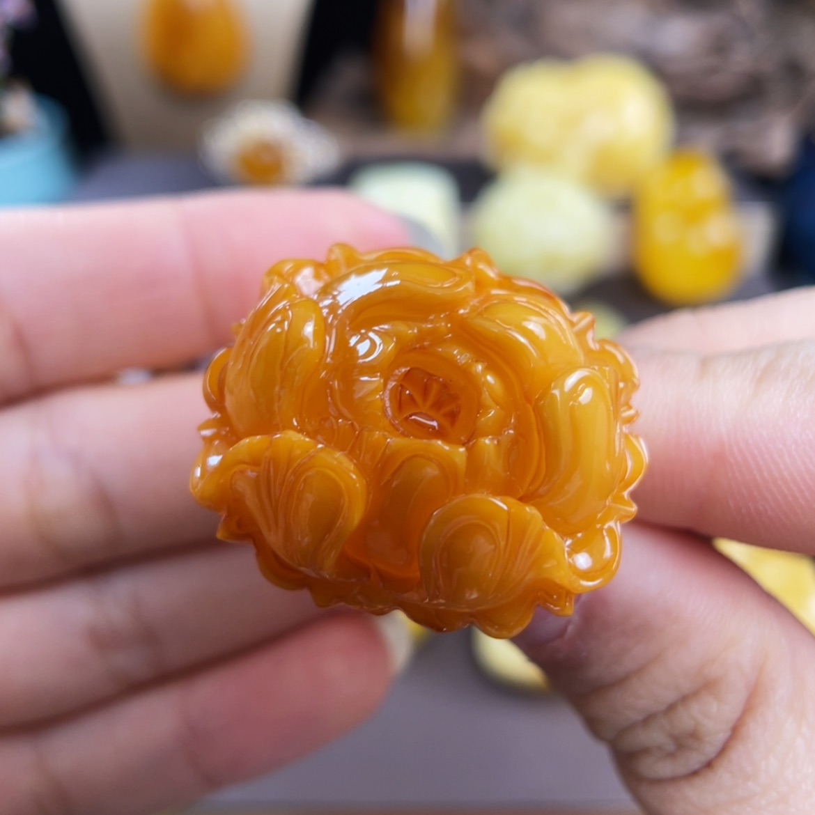 【闪购商品】琥珀珠宝奇石银S925镀金镶嵌