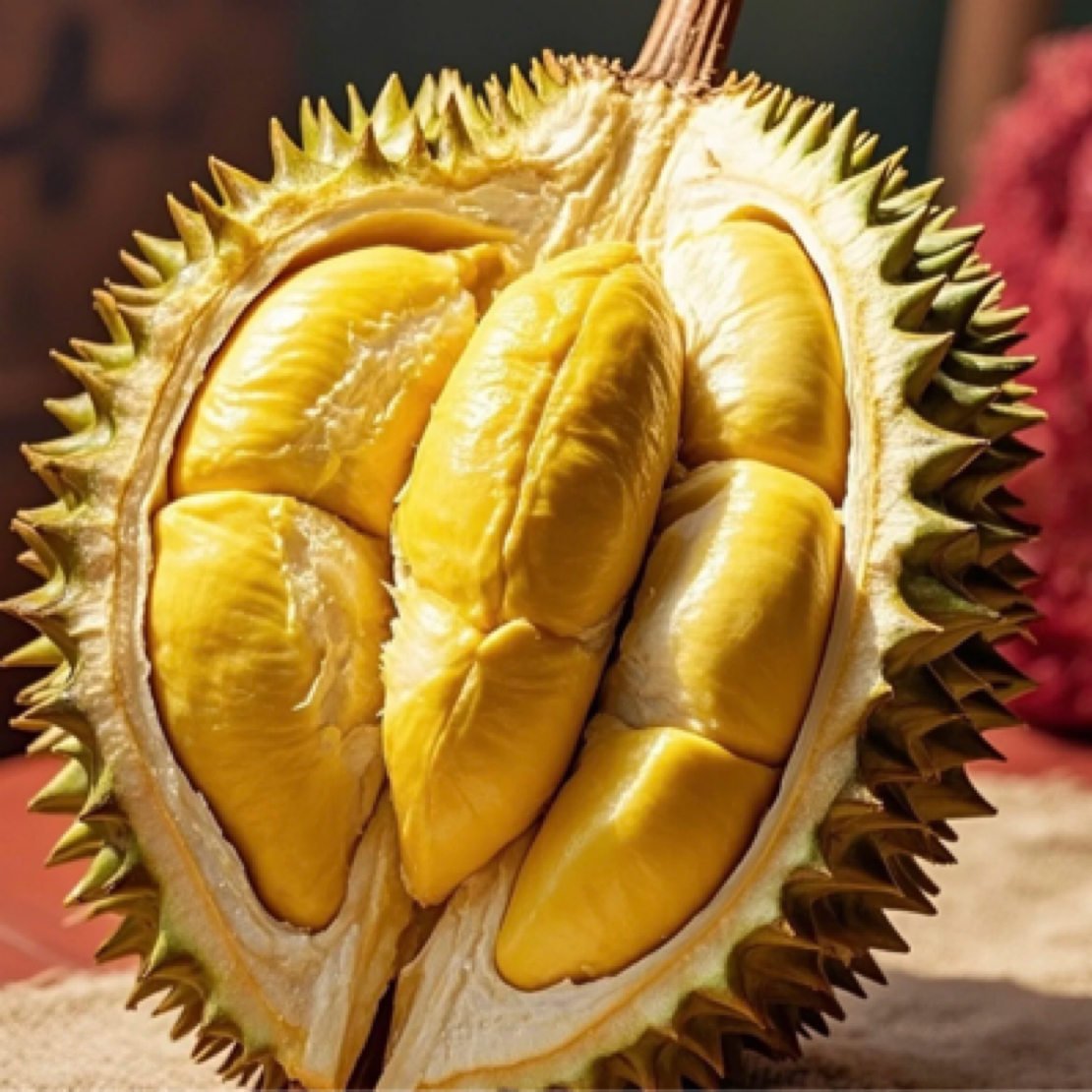 【新鲜泰国金枕榴莲】3-4斤左右新鲜现开 核小肉厚金枕泰国