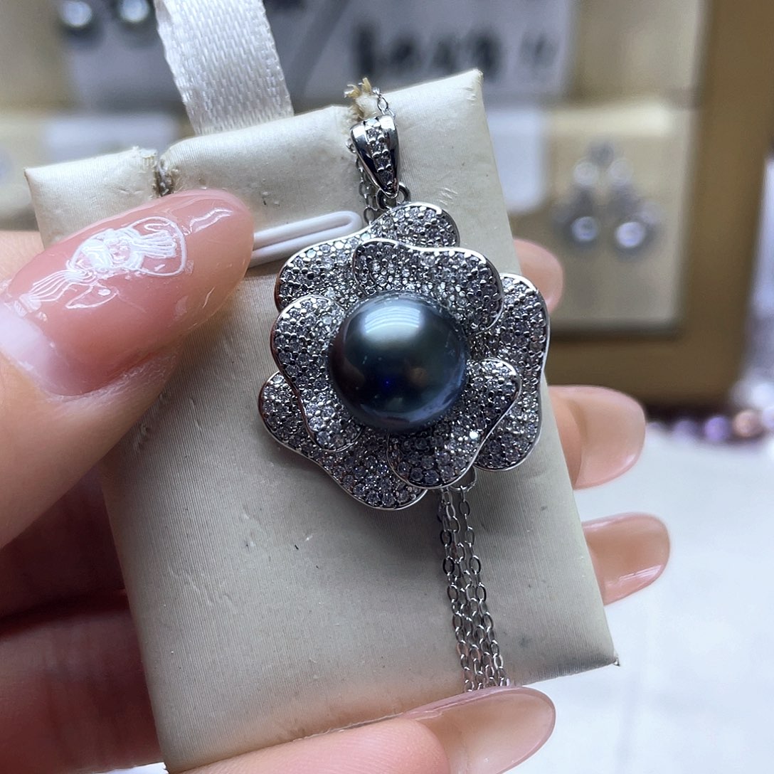 海水珍珠颈饰银S925镶嵌