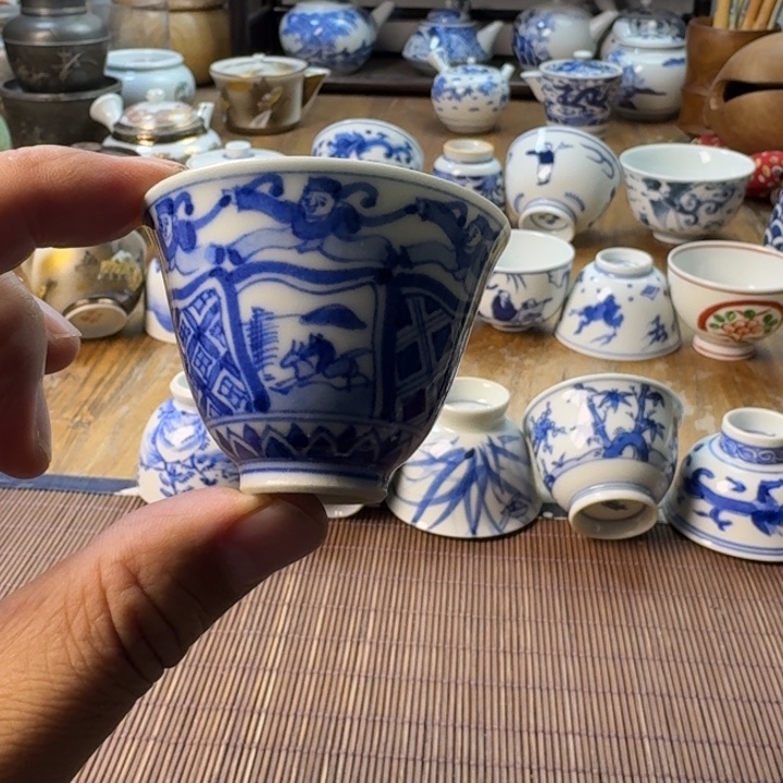 青花瓷器杯子茶具