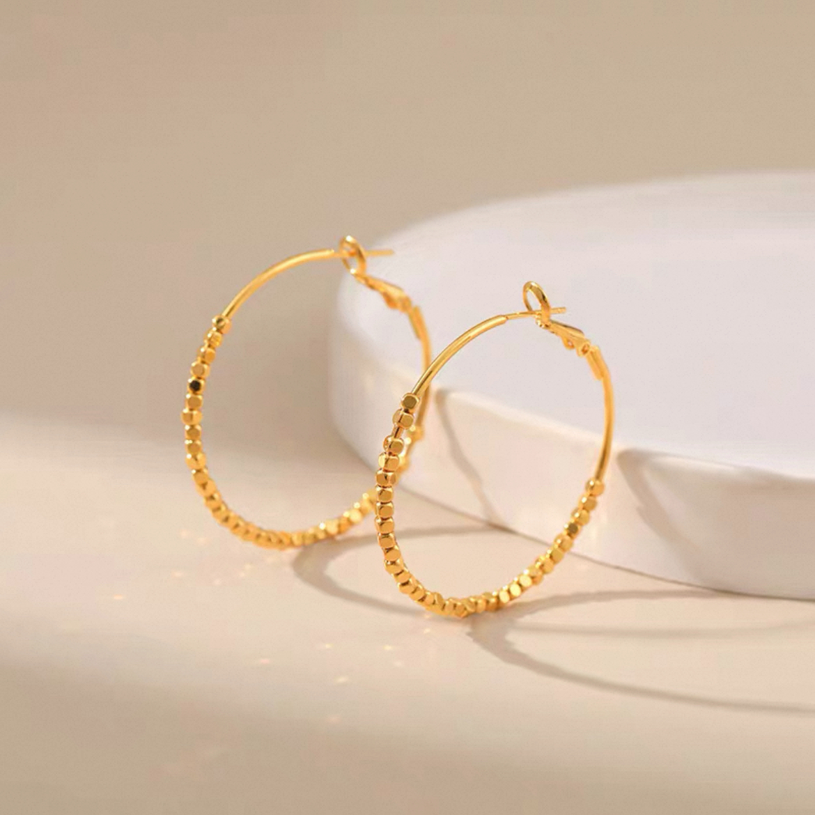 合金耳饰 1687合金高级感爆闪碎方糖3.5cm耳环