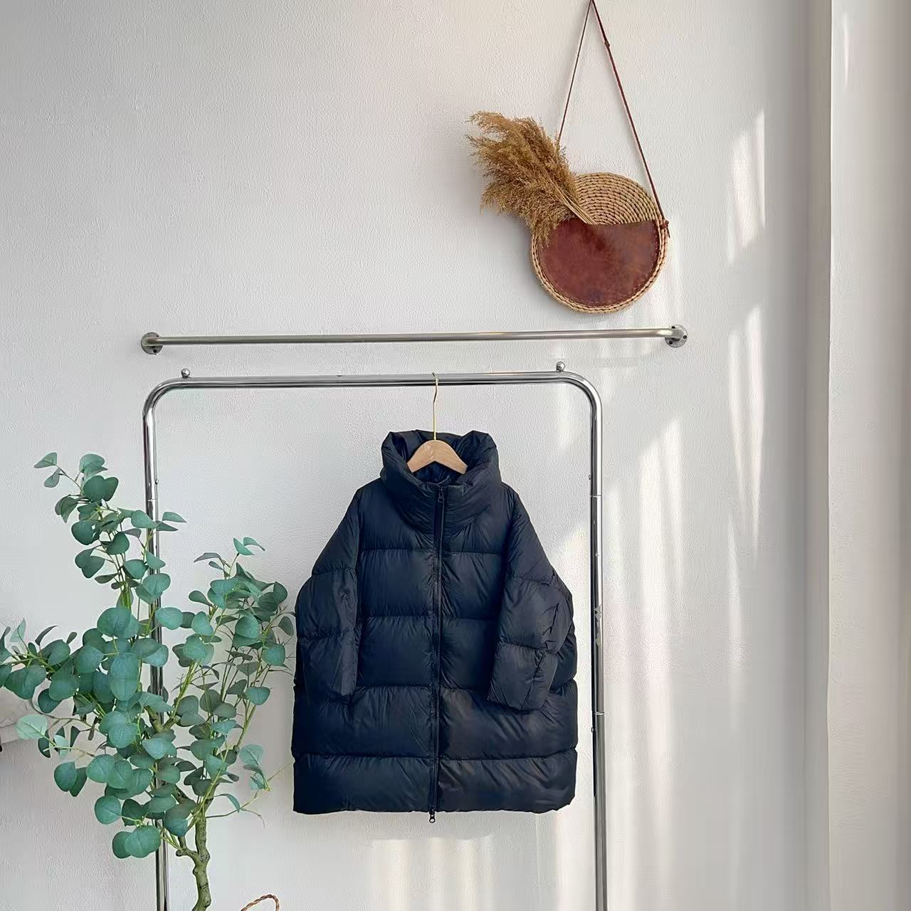 2026B帕黑色长款鹅绒服