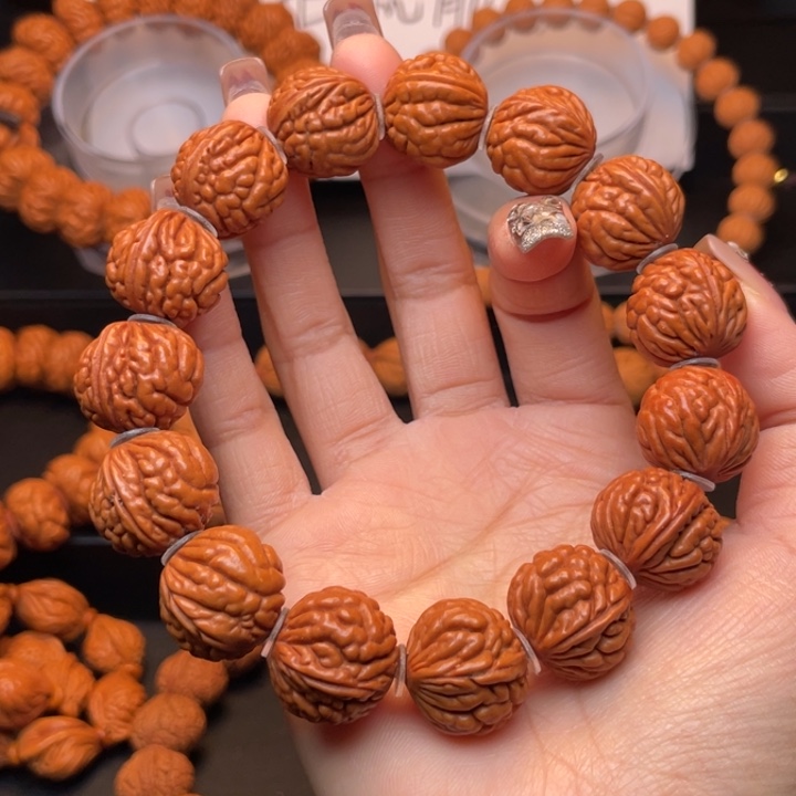 桃核手串18尺寸红魔荔枝（15号链接）