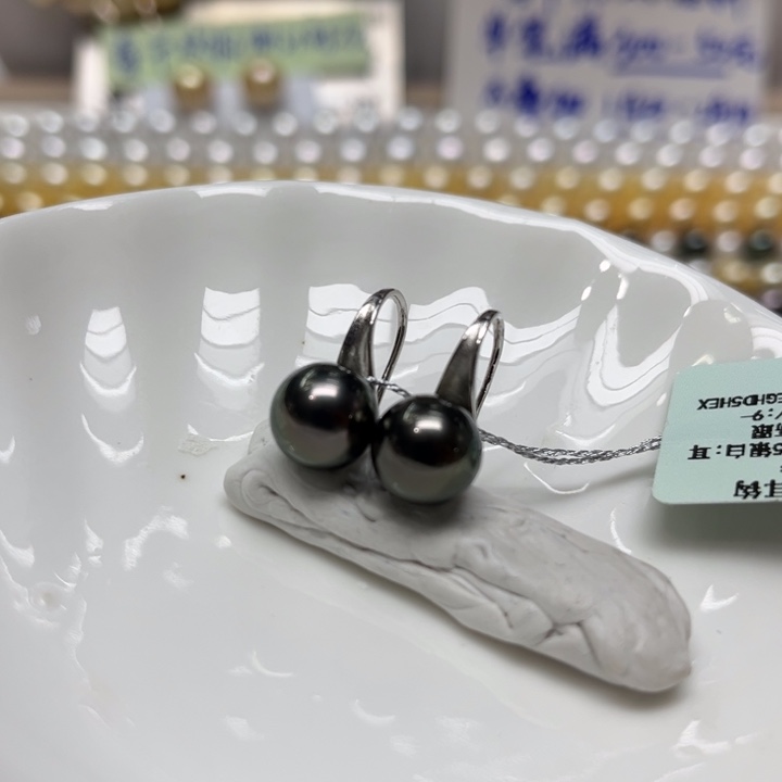 海水珍珠耳饰银S925镶嵌可打6.6折