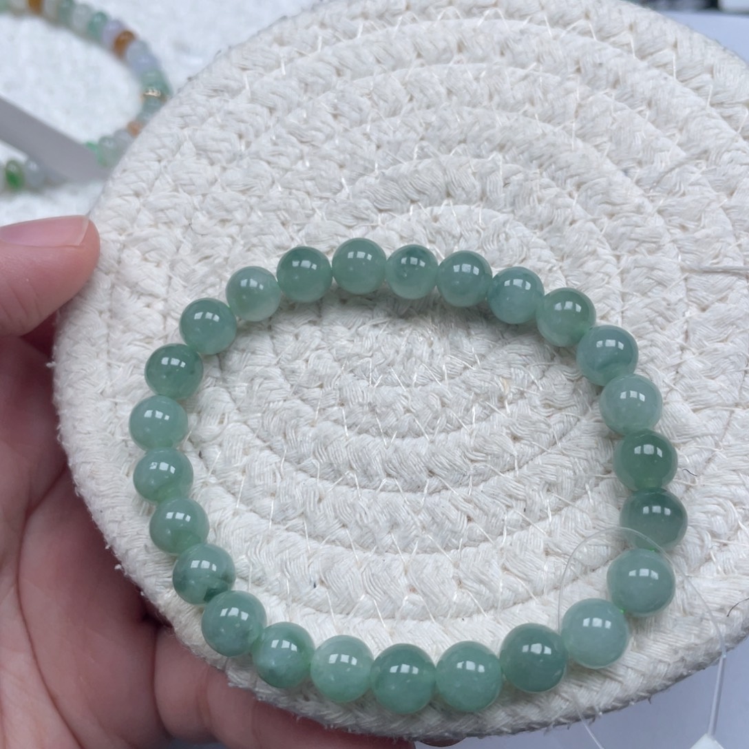 翡翠未镶嵌颈饰天然A货缅甸翡翠7.3mm