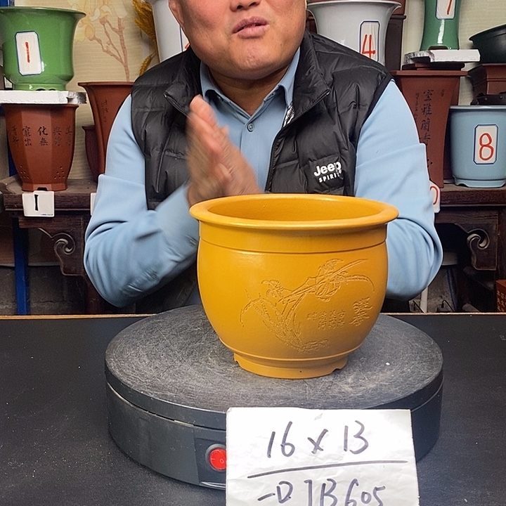 紫砂花盆货号一只JB605