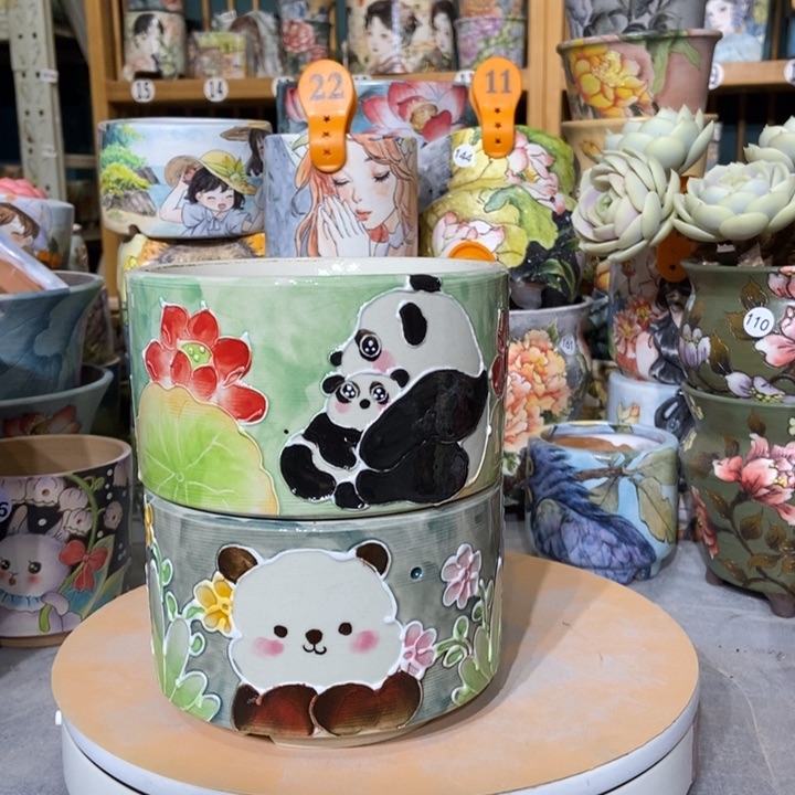 红陶景德镇艺术手绘作品