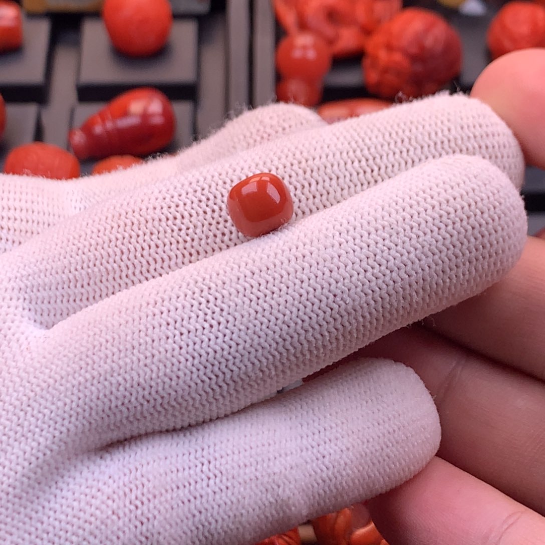 南红玛瑙未镶嵌【传仁】川料原矿满色满肉老型单珠9mm