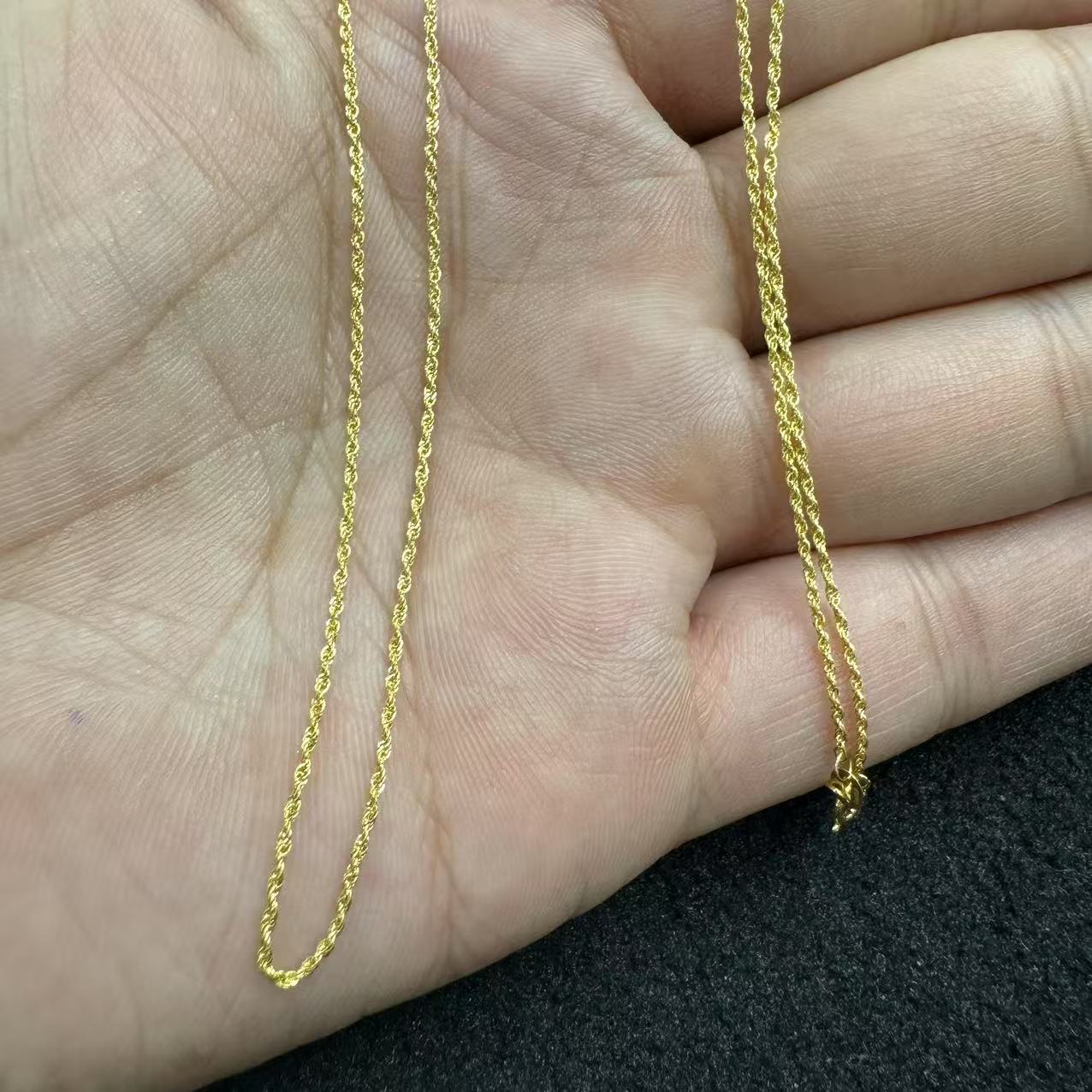 【峰哥珠宝】18K金配件麻花链 HL39