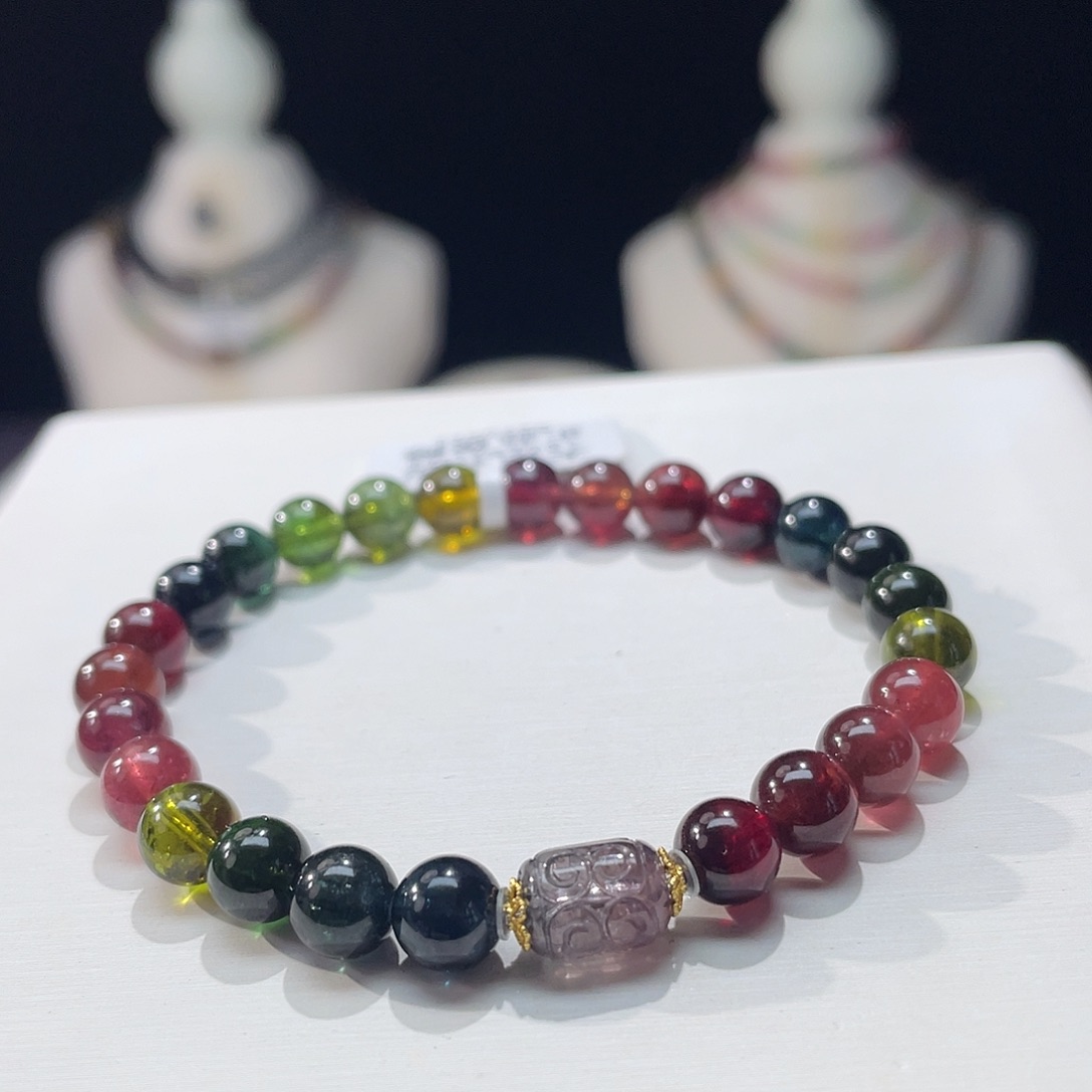 碧玺手串未镶嵌6.8mm±