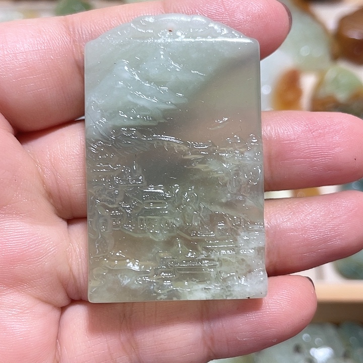 岫玉吊坠(不含链)未镶嵌