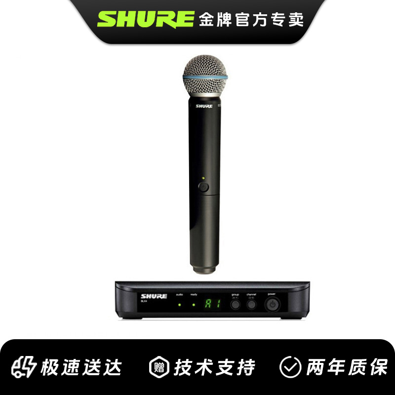 Shure/舒尔 定制颜色 BLX24/24R/Beta58A麦克风一拖一K歌唱歌网红