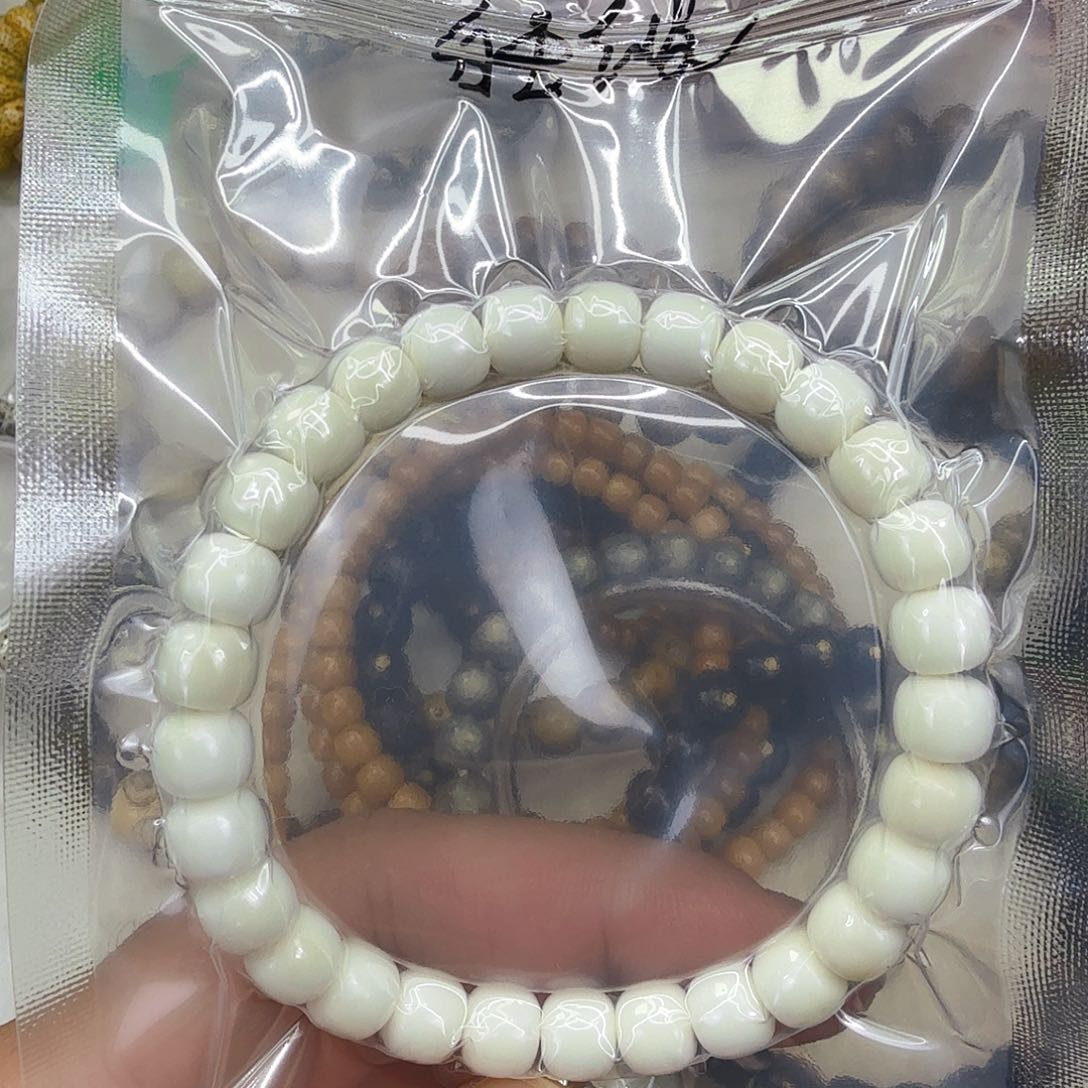 星月菩提手串51白菩提单圈8×7