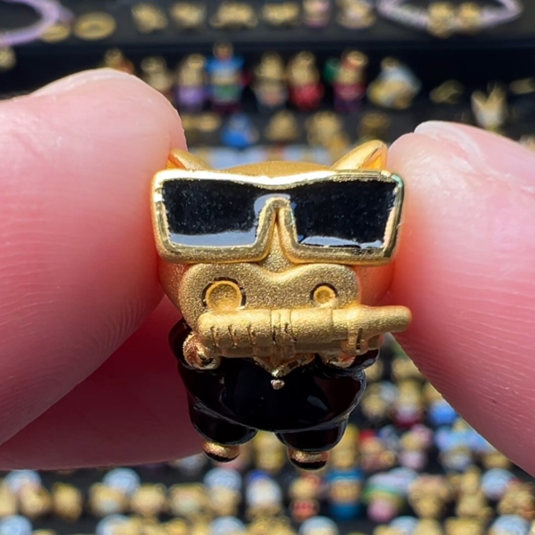 足金999黄金蜡笔小新左卫门小新警察小新