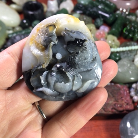 颈饰未镶嵌和田玉大****动