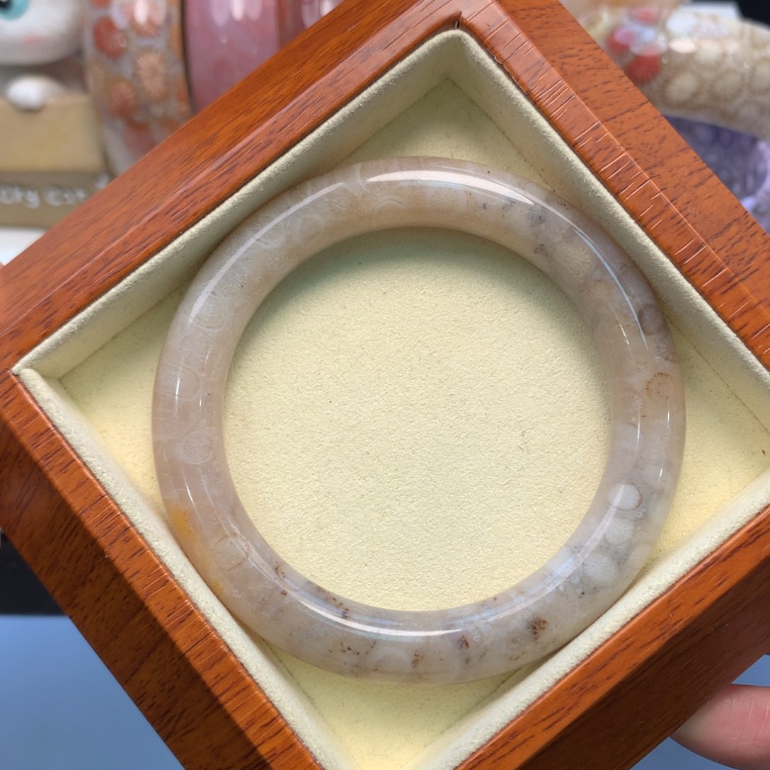 硅化珊瑚（珊瑚玉）手镯未镶嵌55.5口