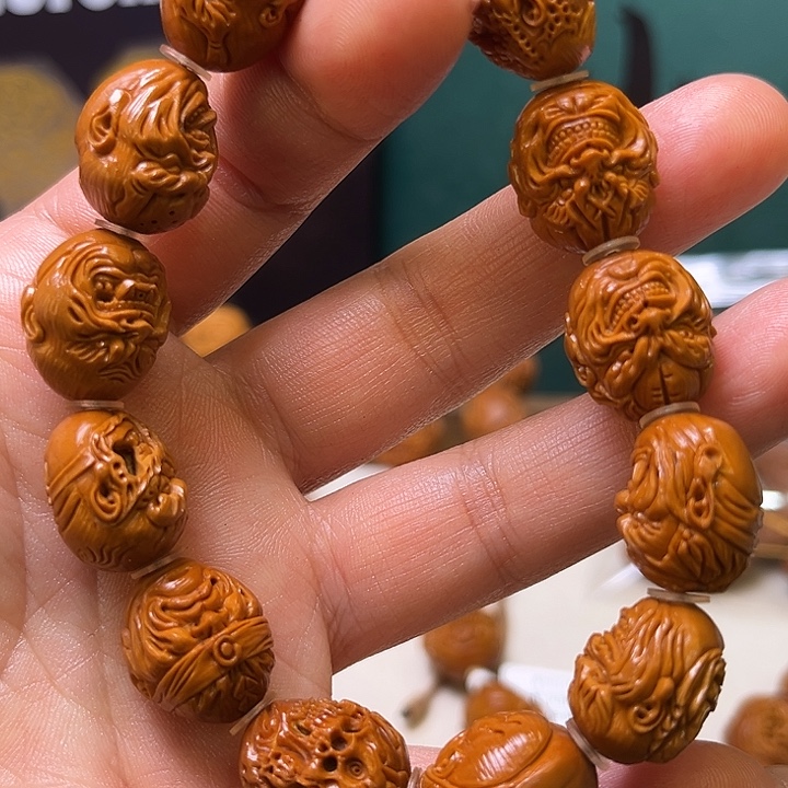 橄榄核手串/手链纯手工小籽全家福