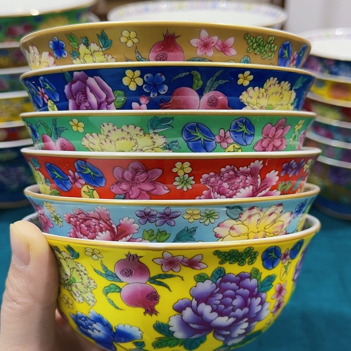 景德镇高端瓷器4.5寸6个混色