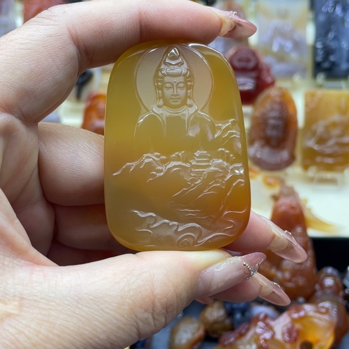 玛瑙/玉髓吊坠(赠链)未镶嵌吊坠
