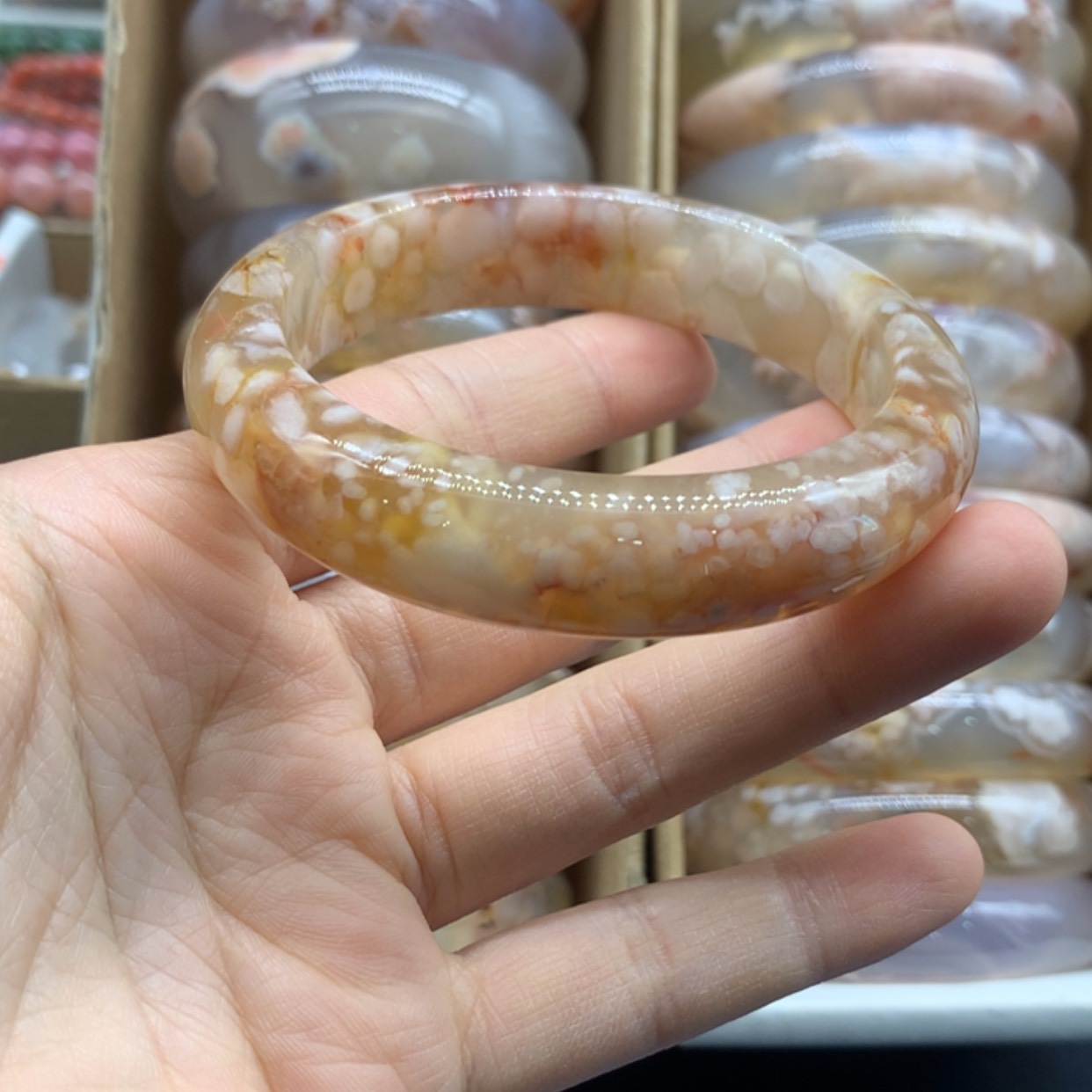 【闪购商品】玛瑙/玉髓耳钉未镶嵌南*