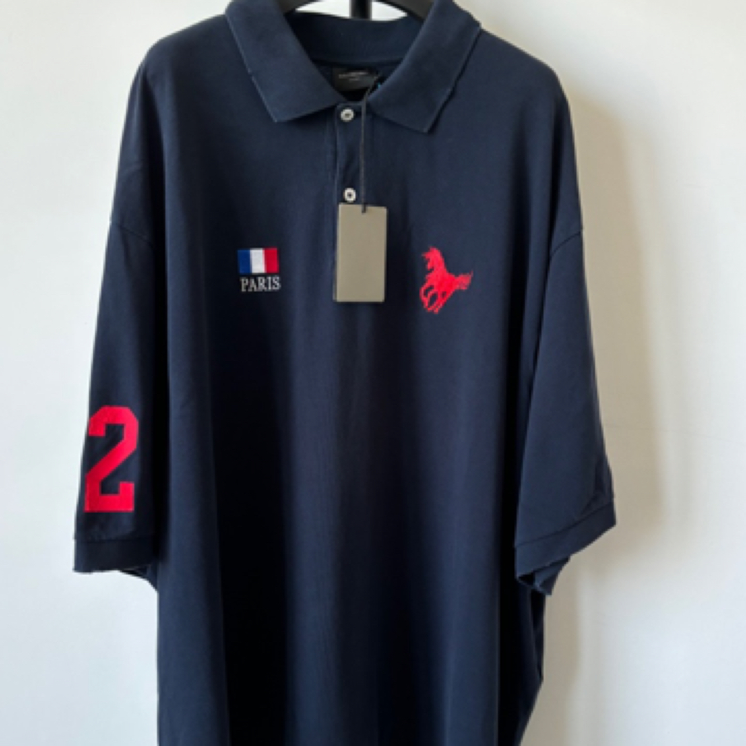 未使用 Balenciaga/巴黎世家 战马polo短袖T恤 3码 00466