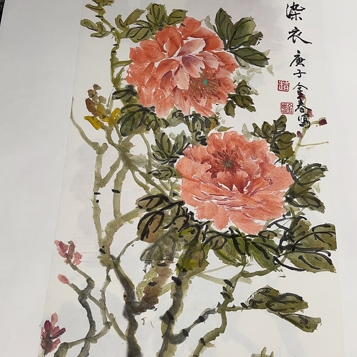 国画花鸟的翅膀和翅膀都很