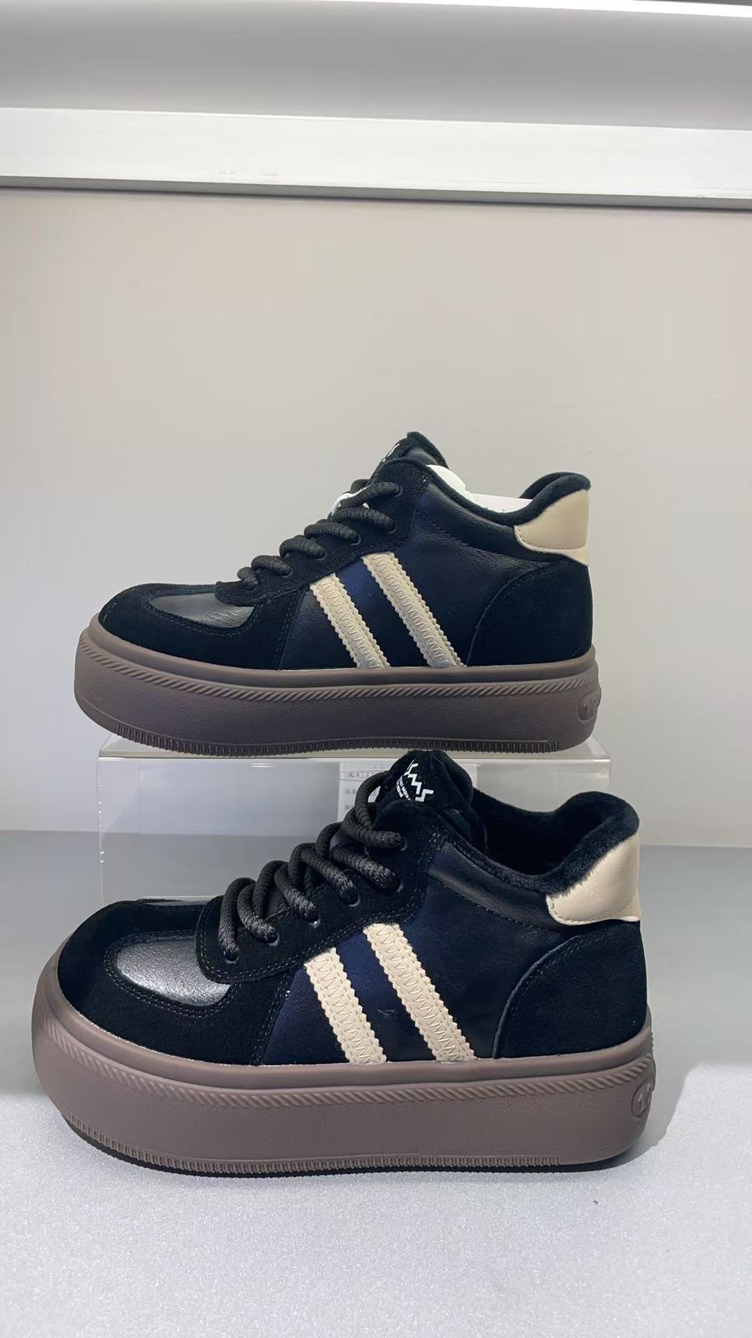 622-835时尚休闲鞋圆头冬季秋冬厚款韩版百搭潮流胶粘女鞋