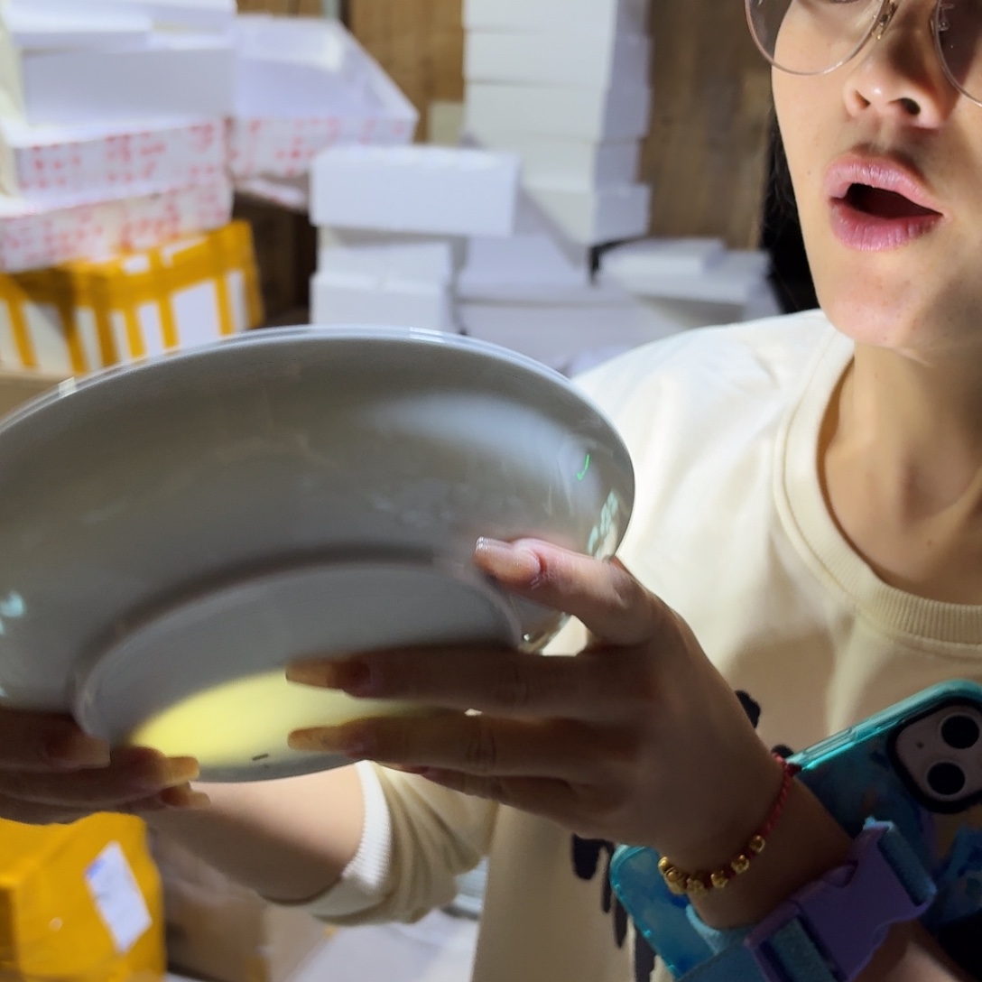 景德镇8英寸盘子微瑕影青2个