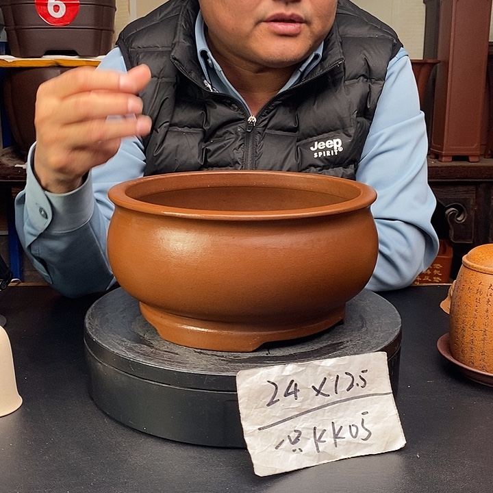 紫砂花盆货号一只KK005