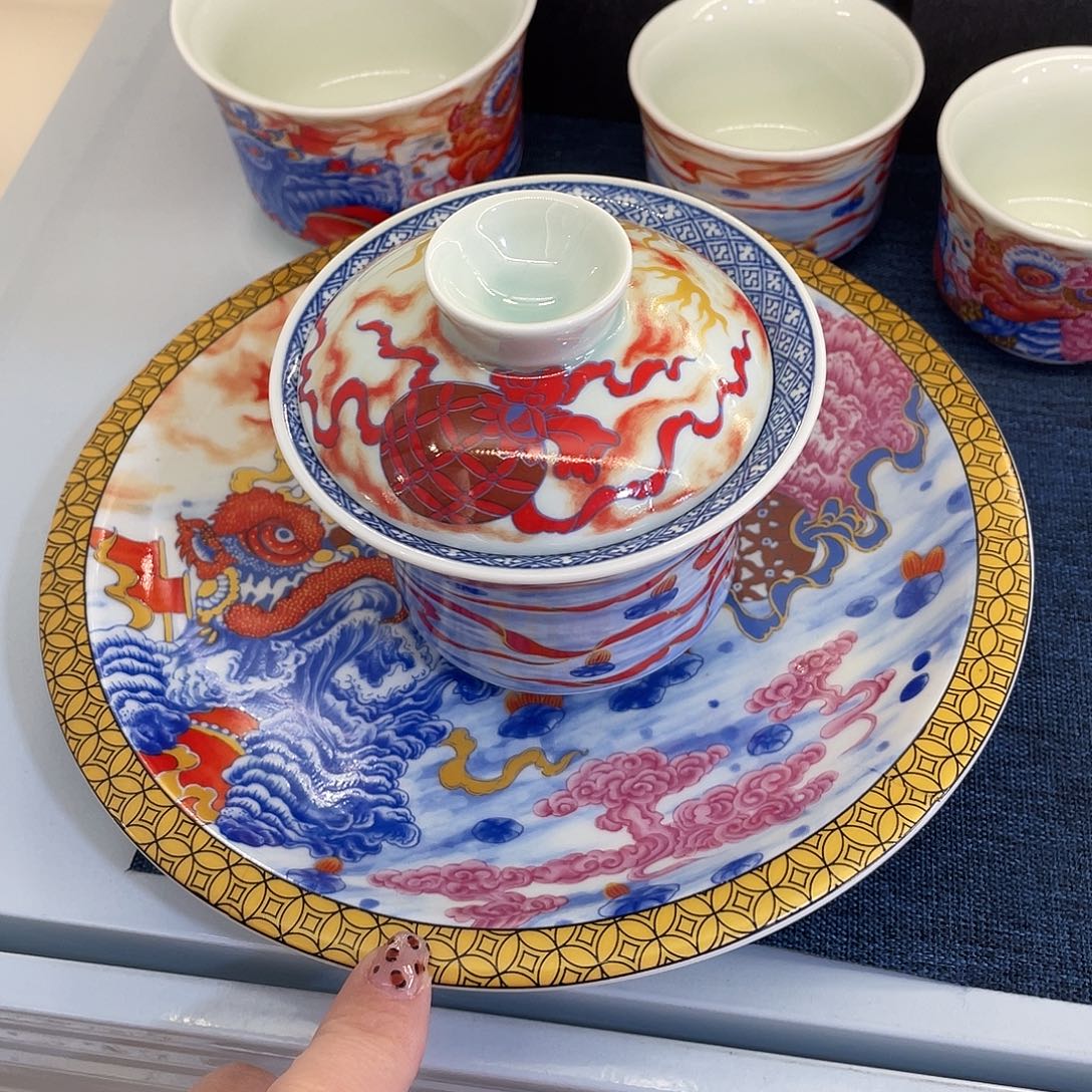 陶景德陶瓷盖碗茶具