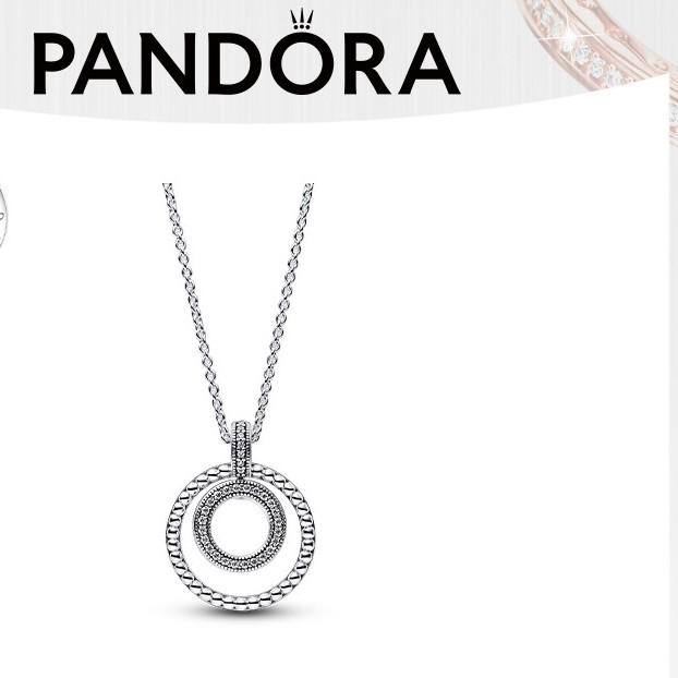 Pandora Signature系列密镶与珠饰吊坠项链392308C01