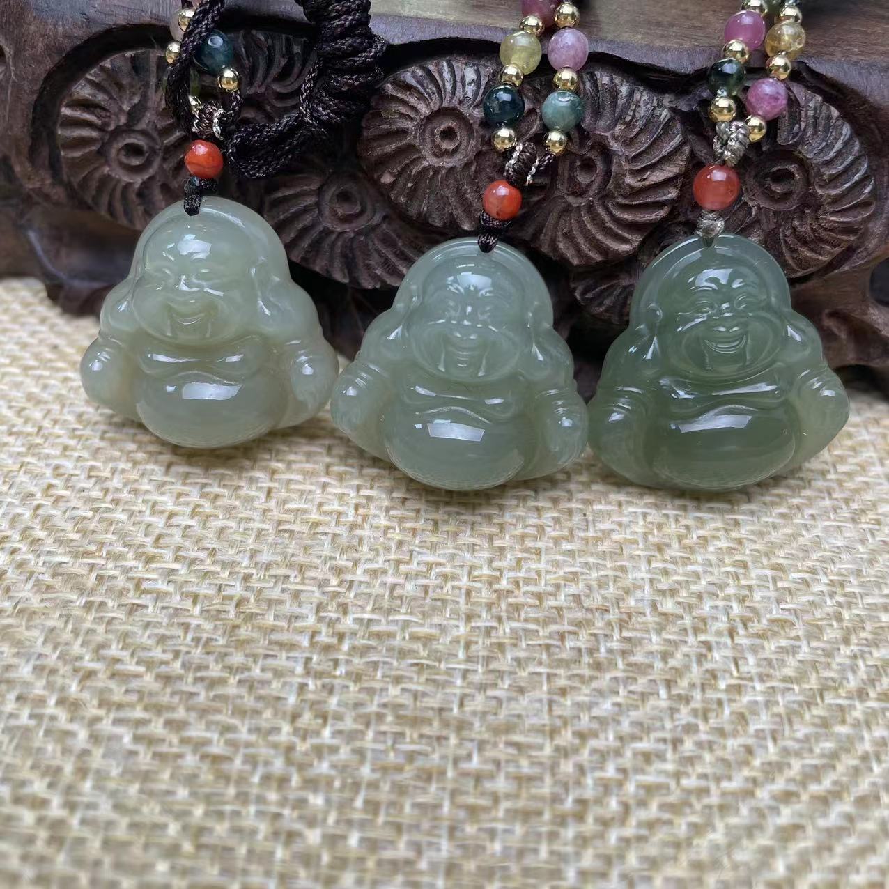 【玉冠珠宝】和田玉佛公吊坠 精美 雕刻款 （赠绳）多样性发一