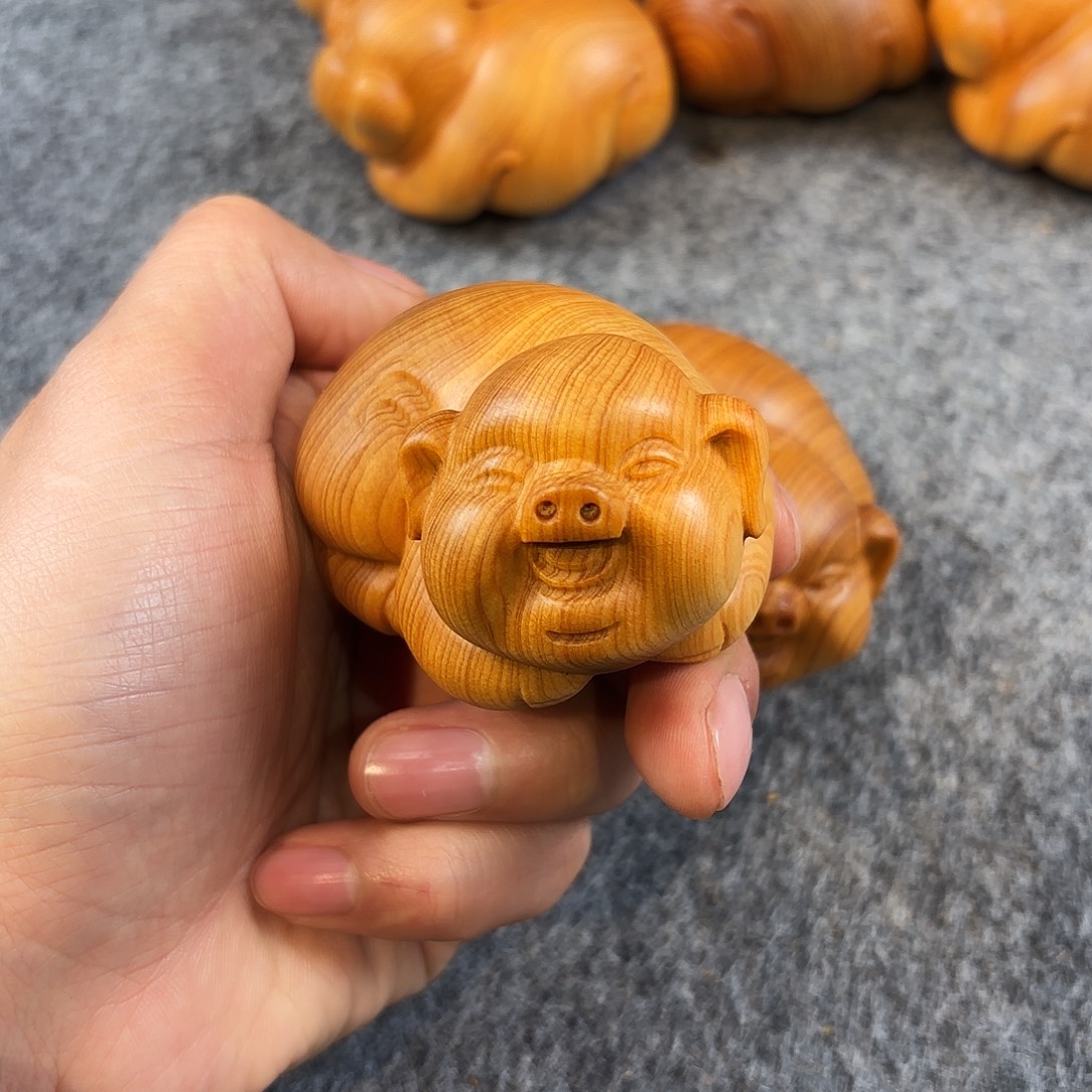 崖柏太行崖柏福猪把件