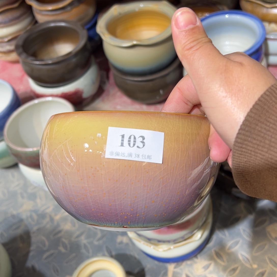 红陶口12高9 景德镇手工花盆