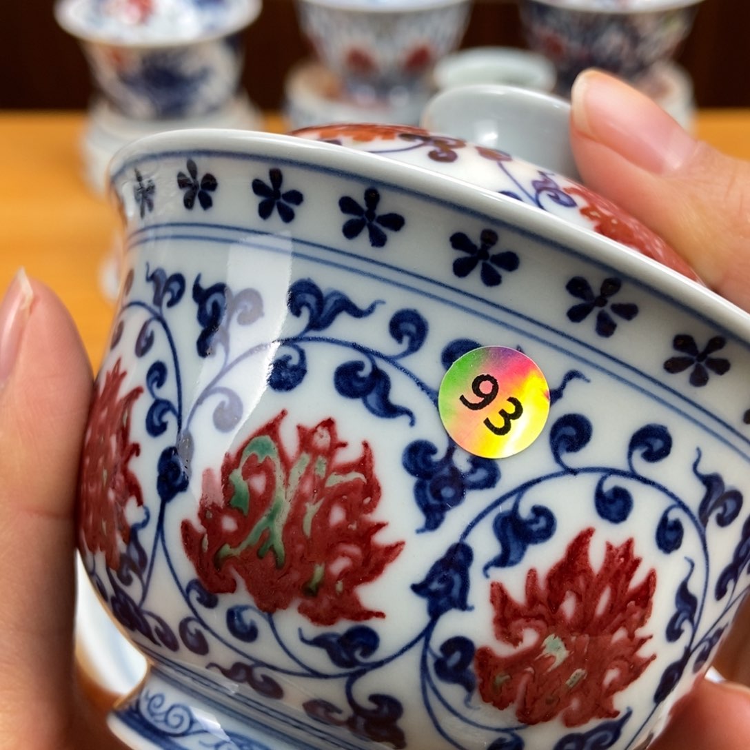 手绘现代茶具非古董恐***员